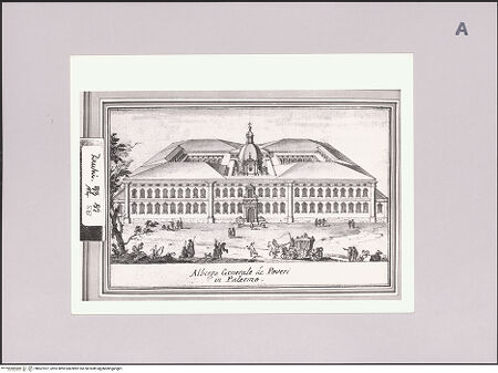 Vorderseite von Sotheby's [https://www.deutsche-digitale-bibliothek.de/content/lizenzen/rv-ez/] Perspektivische Ansicht des Real Albergo dei Poveri in Palermo - , bh607207_recto. Foto.