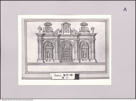 Vorderseite von Sotheby's [https://www.deutsche-digitale-bibliothek.de/content/lizenzen/rv-ez/] Aufriss der Fassade des Tesoro di San Gennaro im Dom zu Neapel - , bh607210_recto. Foto.