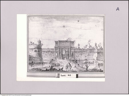 Vorderseite von Sotheby's [https://www.deutsche-digitale-bibliothek.de/content/lizenzen/rv-ez/] Ansicht der Porta Romana von Mailand von Südosten - , bh607215_recto. Foto.