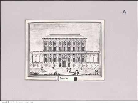 Vorderseite von Sotheby's [https://www.deutsche-digitale-bibliothek.de/content/lizenzen/rv-ez/] Aufriss der Hauptfassade des Palazzo Doria Tursi in Genua - , bh607217_recto. Foto.