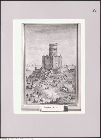 Vorderseite von Sotheby's [https://www.deutsche-digitale-bibliothek.de/content/lizenzen/rv-ez/] Ansicht des Wehrturms von Torbia bei Nizza - , bh607219_recto. Foto.