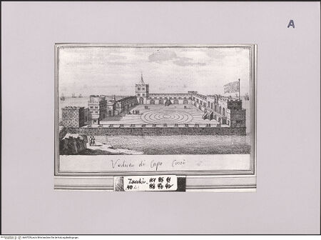 Vorderseite von Sotheby's [https://www.deutsche-digitale-bibliothek.de/content/lizenzen/rv-ez/] Ansicht einer Festung auf Cap Corse - , bh607229_recto. Foto.