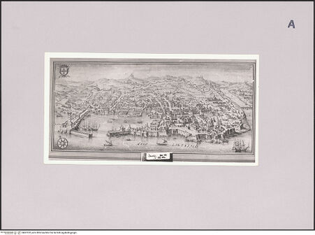 Vorderseite von Sotheby's [https://www.deutsche-digitale-bibliothek.de/content/lizenzen/rv-ez/] Ansicht Genuas von der Meeresseite aus - , bh607232_recto. Foto.