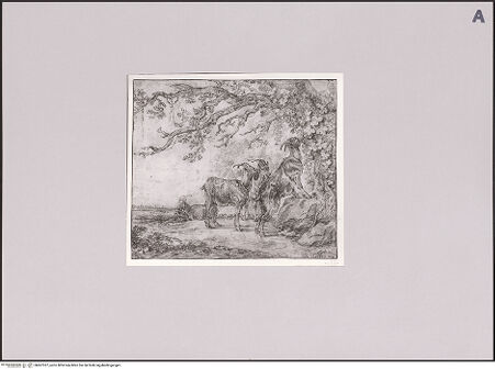 Vorderseite von Staatliche Museen zu Berlin - Preußischer Kulturbesitz [https://www.deutsche-digitale-bibliothek.de/content/lizenzen/rv-ez/] Landschaft mit Ziegen - Gesamtansicht, bh607327_recto. Foto: Steinkopf, Walter.