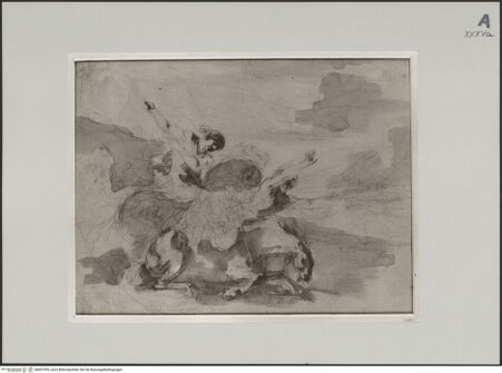 Vorderseite von Staatliche Museen zu Berlin - Preußischer Kulturbesitz [https://www.deutsche-digitale-bibliothek.de/content/lizenzen/rv-ez/] Kämpfende Berittene (Amazonenschlacht?) - Gesamtansicht, bh607395_recto. Foto.