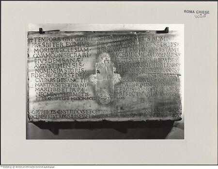 Vorderseite von ICCD [https://www.deutsche-digitale-bibliothek.de/content/lizenzen/rv-ez/] Epigraph aus der Zeit Gregor VII. - , bh607463_recto. Foto.