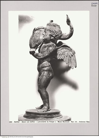 Vorderseite von Alinari [https://www.deutsche-digitale-bibliothek.de/content/lizenzen/rv-ez/] Statue eines Eros mit Delphin - , bh607469_recto. Foto.
