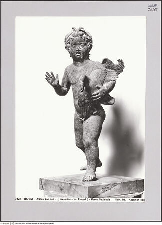 Vorderseite von Alinari [https://www.deutsche-digitale-bibliothek.de/content/lizenzen/rv-ez/] Statue eines Eros mit Gans - , bh607490_recto. Foto.
