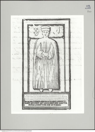 Vorderseite von Biblioteca Apostolica Vaticana [https://www.deutsche-digitale-bibliothek.de/content/lizenzen/rv-ez/] Codex Gualdi CTeil IGrabmal des Cristoforo Jacovacci - , bh607533_recto. Foto.