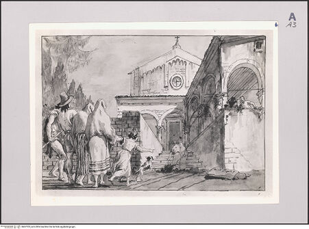 Vorderseite von Sotheby's? [https://www.deutsche-digitale-bibliothek.de/content/lizenzen/rv-fz/] Bäuerliche Familie auf dem Weg zur Kirche - , bh607535_recto. Foto.