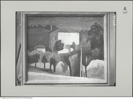 Vorderseite von ICCD [https://www.deutsche-digitale-bibliothek.de/content/lizenzen/rv-ez/] Landschaft (Grizzana) - Gesamtansicht mit Rahmen, bh607538_recto. Foto.