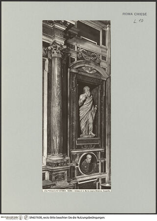 Vorderseite von Alinari [https://www.deutsche-digitale-bibliothek.de/content/lizenzen/rv-ez/] Cappella AldobrandiniDekoration des AltarjochsDer heilige Paulus - Gesamtansicht der Nische, bh607630_recto. Foto.