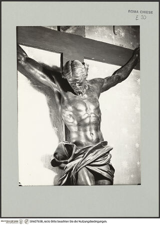 Vorderseite von ICCD [https://www.deutsche-digitale-bibliothek.de/content/lizenzen/rv-ez/] Kruzifix - Detail: Oberkörper, bh607638_recto. Foto.