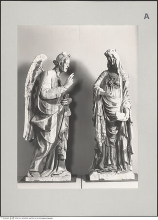 Vorderseite von Opificio Pietre Dure Gabinetto Fotografico Firenze [https://www.deutsche-digitale-bibliothek.de/content/lizenzen/rv-ez/] Maria der Verkündigung - Maria mit dem Verkündigungsengel in der Restaurierungswerkstatt, bh607647_recto. Foto.