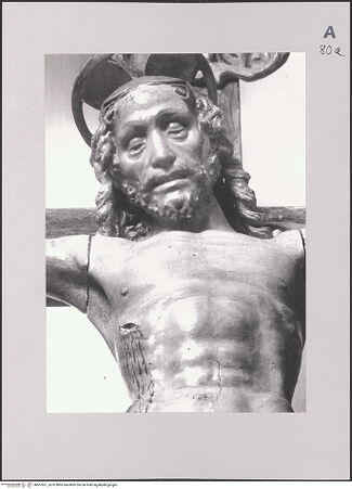 Vorderseite von Quattrone, S.d.F. [https://www.deutsche-digitale-bibliothek.de/content/lizenzen/rv-ez/] Kruzifix - Detail: Kopf und Oberkörper, bh607661_recto. Foto.