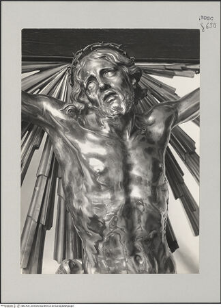 Vorderseite von Soprintendenza alle Gallerie Firenze [https://www.deutsche-digitale-bibliothek.de/content/lizenzen/rv-ez/] Kruzifix - Detail: Kopf und Oberkörper, bh607669_recto. Foto.