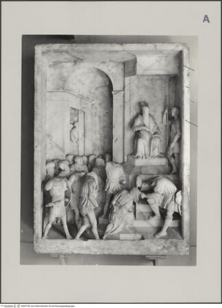 Vorderseite von unbekannt [https://www.deutsche-digitale-bibliothek.de/content/lizenzen/rv-ez/] Christus vor Herodes - , bh607750_recto. Foto.