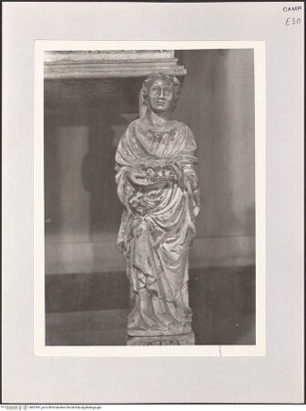 Vorderseite von unbekannt [https://www.deutsche-digitale-bibliothek.de/content/lizenzen/rv-ez/] Grabmonument der Königin Margherita von Anjou DurazzoSarkophagpfeiler mit vier weiblichen Personifikationen: Prudenza, Regalità, Fede, Fortezza und Regalità - Regalità, bh607941_recto. Foto.