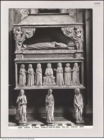 Vorderseite von Alinari [https://www.deutsche-digitale-bibliothek.de/content/lizenzen/rv-ez/] Grabmal der Isabella d'Apia (gest. 1375) - Frontalansicht, bh607979_recto. Foto.