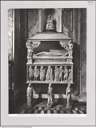 Vorderseite von Alinari [https://www.deutsche-digitale-bibliothek.de/content/lizenzen/rv-ez/] Grabmal des Raimondo del Balzo (gest. 1375) - Gesamtansicht, bh607993_recto. Foto.