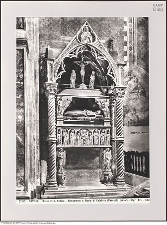 Vorderseite von Alinari [https://www.deutsche-digitale-bibliothek.de/content/lizenzen/rv-ez/] Grabmal der Maria von Durazzo - Gesamtansicht (vor 1943), bh607995_recto. Foto.