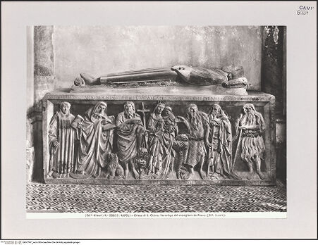 Vorderseite von Alinari [https://www.deutsche-digitale-bibliothek.de/content/lizenzen/rv-ez/] Grabmal für Antonio (und Onofrio) PennaMadonna mit den Heiligen Leonhard, Hieronymus, Johannes dem Täufer, Paulus Eremita, Antonius Abbas und Onuphrius - Gesamtansicht vor 1943, bh607997_recto. Foto.