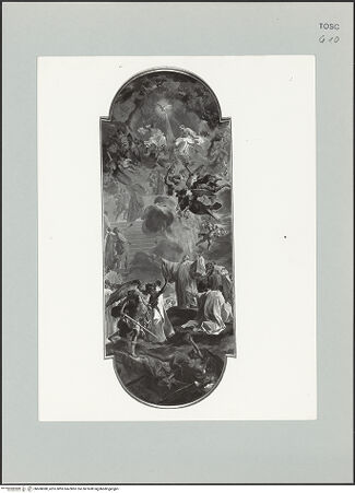 Vorderseite von unbekannt [https://www.deutsche-digitale-bibliothek.de/content/lizenzen/rv-fz/] Die Vision des Heiligen Bernardo Tolomei - Gesamtansicht, bh608088_recto. Foto.