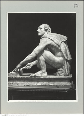 Vorderseite von Alinari [https://www.deutsche-digitale-bibliothek.de/content/lizenzen/rv-ez/] Schiavo scita o Arrotino - Gesamtansicht der rechten Seite, bh608095_recto. Foto.