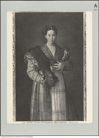 Vorderseite von Alinari [https://www.deutsche-digitale-bibliothek.de/content/lizenzen/rv-ez/] Bildnis einer jungen Dame, genannt Antea - Gesamtansicht, bh608122_recto. Foto.