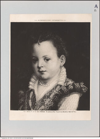 Vorderseite von Alinari [https://www.deutsche-digitale-bibliothek.de/content/lizenzen/rv-ez/] Bildnis der Maria de' Medici als Kleinkind - Gesamtansicht, bh608127_recto. Foto.
