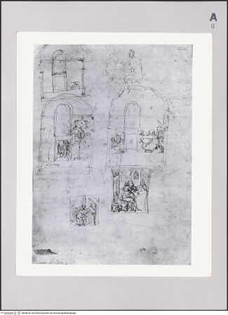 Vorderseite von Bibliotheca Hertziana [https://www.deutsche-digitale-bibliothek.de/content/lizenzen/rv-fz/] Entwürfe für eine Wanddekoration mit dem heiligen Hieronymus - , bh608226_recto. Foto.