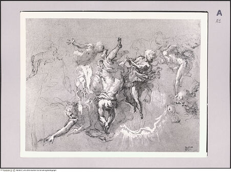 Vorderseite von Bibliotheca Hertziana [https://www.deutsche-digitale-bibliothek.de/content/lizenzen/rv-ez/] Gruppe fliegender Engel - , bh608257_recto. Foto.