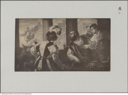 Vorderseite von French & Company [https://www.deutsche-digitale-bibliothek.de/content/lizenzen/rv-ez/] Berufung des Matthäus - , bh608293_recto. Foto.