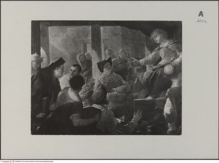 Vorderseite von Vasari [https://www.deutsche-digitale-bibliothek.de/content/lizenzen/rv-ez/] Jesus disputiert mit den Schriftgelehrten - , bh608295_recto. Foto.