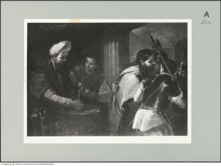 Vorderseite von unbekannt [https://www.deutsche-digitale-bibliothek.de/content/lizenzen/rv-ez/] Christus vor Pilatus - , bh608306_recto. Foto.