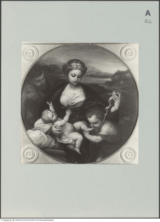 Vorderseite von MAS (Barcelona) [https://www.deutsche-digitale-bibliothek.de/content/lizenzen/rv-ez/] Heilige Familie mit Johannesknaben - , bh608364_recto. Foto.