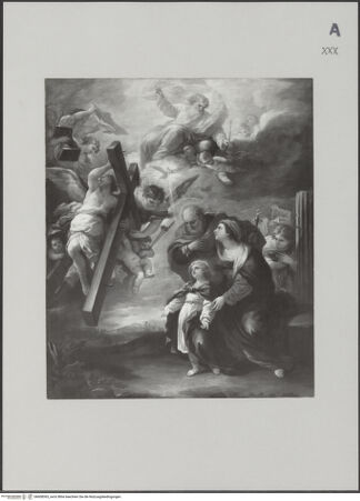 Vorderseite von Agraci [https://www.deutsche-digitale-bibliothek.de/content/lizenzen/rv-ez/] Der Heiligen Familie erscheinen die Symbole der Passion - , bh608365_recto. Foto.