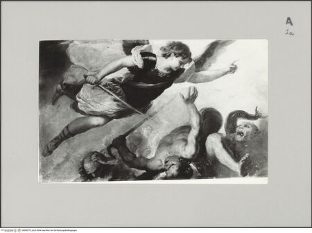 Vorderseite von Galleria dell'Accademia Albertina [https://www.deutsche-digitale-bibliothek.de/content/lizenzen/rv-ez/] Der Erzengel Michael stürzt die rebellischen Engel - , bh608379_recto. Foto.