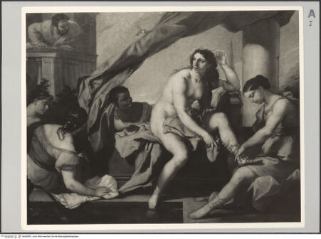 Vorderseite von unbekannt [https://www.deutsche-digitale-bibliothek.de/content/lizenzen/rv-ez/] Bathseba im Bade - , bh608381_recto. Foto.