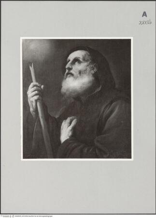 Vorderseite von unbekannt [https://www.deutsche-digitale-bibliothek.de/content/lizenzen/rv-ez/] Der heilige Franz von Paola - , bh608389_recto. Foto.