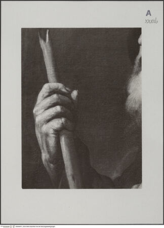 Vorderseite von unbekannt [https://www.deutsche-digitale-bibliothek.de/content/lizenzen/rv-ez/] Der heilige Franz von Paola - Detail: Hand, bh608391_recto. Foto.