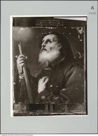 Vorderseite von unbekannt [https://www.deutsche-digitale-bibliothek.de/content/lizenzen/rv-ez/] Der heilige Franz von Paola - vor der Restaurierung, bh608393_recto. Foto.