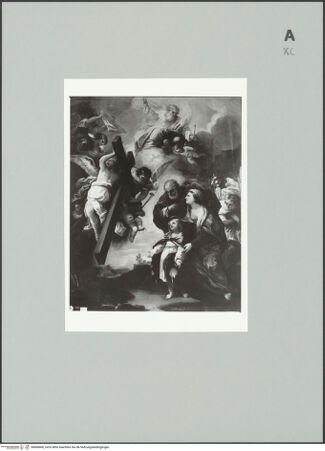 Vorderseite von Patrimonio Nacional, Madrid [https://www.deutsche-digitale-bibliothek.de/content/lizenzen/rv-ez/] Der Heiligen Familie erscheinen die Symbole der Passion - , bh608400_recto. Foto.