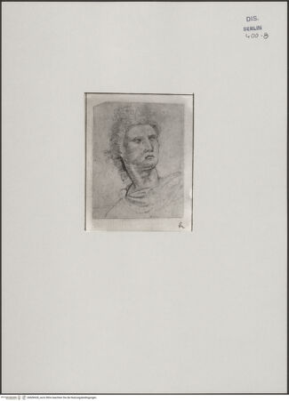 Vorderseite von Staatliche Museen zu Berlin - Preußischer Kulturbesitz [http://creativecommons.org/publicdomain/mark/1.0/] Kopf des Apoll vom Belvedere - , bh608428_recto. Foto.