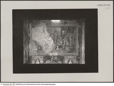 Vorderseite von Bibliotheca Hertziana [https://www.deutsche-digitale-bibliothek.de/content/lizenzen/rv-ez/] ChorseitenwändeDer heilige Vitalis wird in Ravenna lebendig begraben - Gesamtansicht, bh608470_recto. Foto: Malter, Barbara.