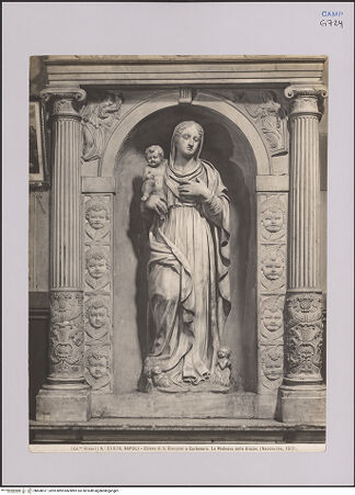 Vorderseite von Alinari [https://www.deutsche-digitale-bibliothek.de/content/lizenzen/rv-ez/] Altare della Madonna delle Grazie - Detail: Madonna und Verkündigung, bh608517_recto. Foto.