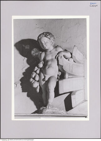 Vorderseite von Soprintendenza Gallerie - Napoli [https://www.deutsche-digitale-bibliothek.de/content/lizenzen/rv-ez/] Der ungläubige Thomas - Detail: Engel (Detail des Altars), bh608535_recto. Foto.