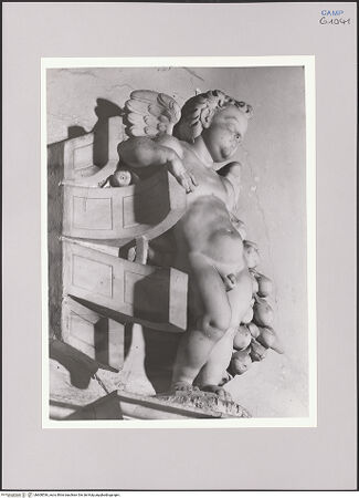 Vorderseite von Soprintendenza Gallerie - Napoli [https://www.deutsche-digitale-bibliothek.de/content/lizenzen/rv-ez/] Der ungläubige Thomas - Detail: Engel (Detail des Altars), bh608536_recto. Foto.