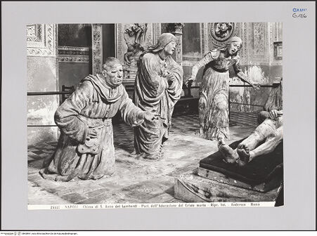 Vorderseite von Alinari [https://www.deutsche-digitale-bibliothek.de/content/lizenzen/rv-ez/] Beweinung Christi - Teilansicht (Gruppe links), bh608561_recto. Foto.