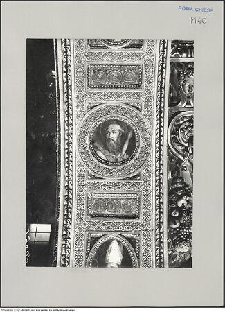 Vorderseite von ICCD [https://www.deutsche-digitale-bibliothek.de/content/lizenzen/rv-ez/] Ausstattung der Cappella Frangipane: Zyklus zum Leben des heiligen Paulus, Propheten und weitere SzenenDie heiligen Petrus, Paulus, Johannes und die lateinischen Kirchenväter - Heiliger Paulus, bh608615_recto. Foto.